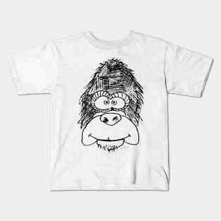 Cartoon Gorilla Head Kids T-Shirt